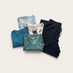 Womens 1X Spring Workwear Bundle Tops Blouses Pants Career Capsule Lot